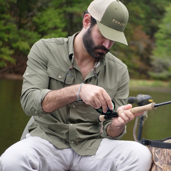 Poncho Outdoors The Gunnison Original Shirt Moss Green Men’s Size Large Regular - Picture 3 of 13
